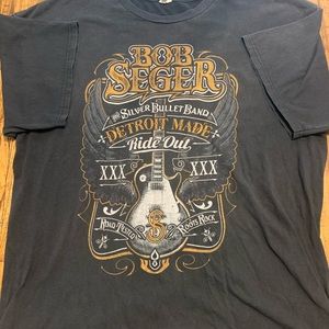 Bob Segar & The Silver Bullet Band 2014-2015 Ride Out Tour TShirt Size 2XL